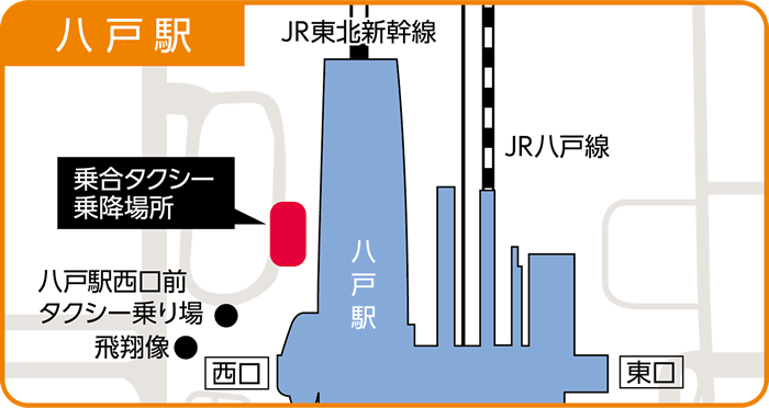 画像：八戸駅 乗降場所